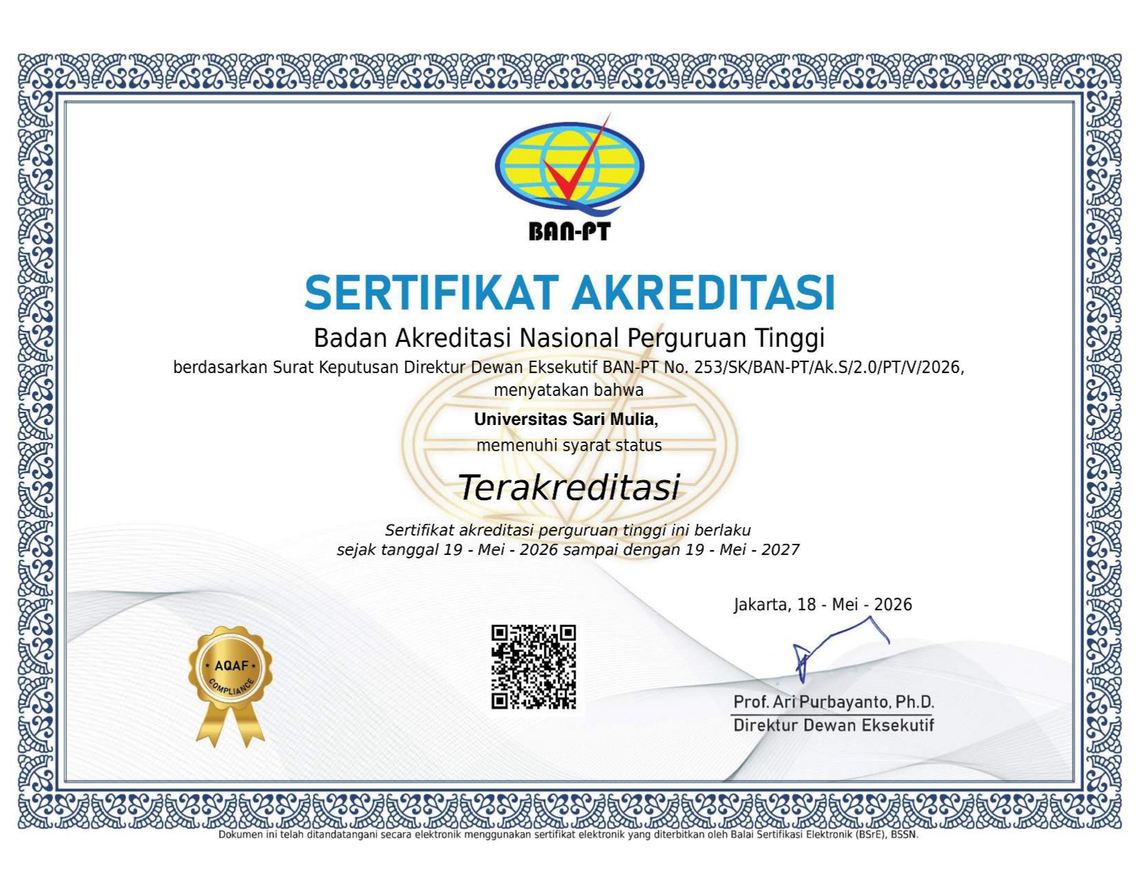SETIFIKAT UNIVERSITAS